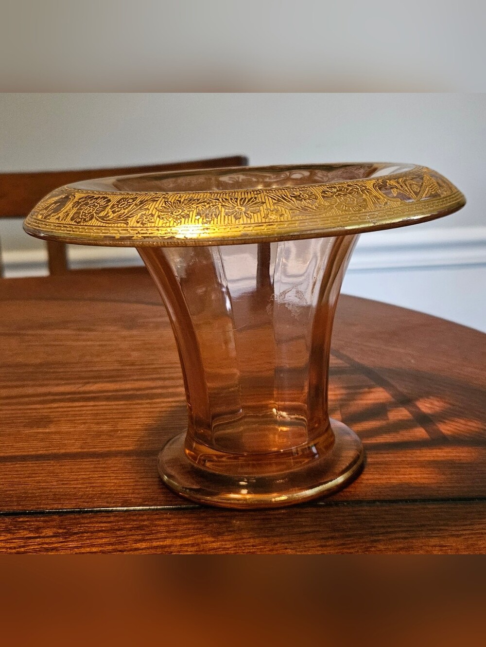 Pink Depression Glass Vase